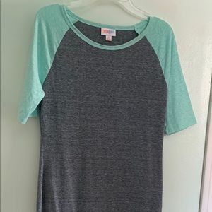 LuLaRoe Fitted Baseball Tee Style Dress